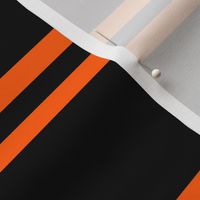 Stripes - Horizontal - Orange (#FF5F00) double 0.5 inch stripes with Black (#000000) 2.5 inch stripes