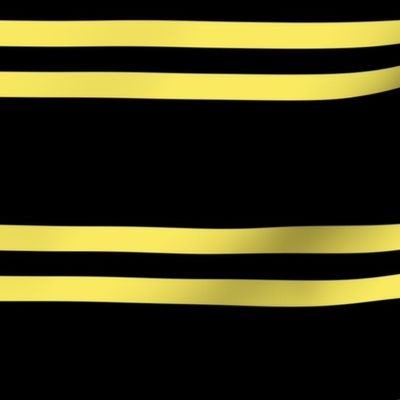 Stripes - Horizontal - Pale Yellow (#F9EA62) double 0.5 inch stripes with Black (#000000) 2.5 inch stripes