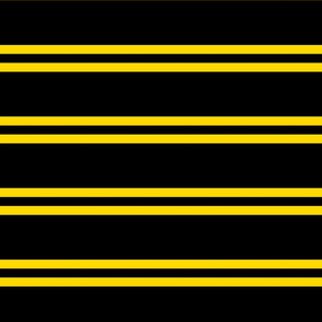Stripes - Horizontal - Yellow (#FFD900) double 0.5 inch stripes with Black (#000000) 2.5 inch stripes