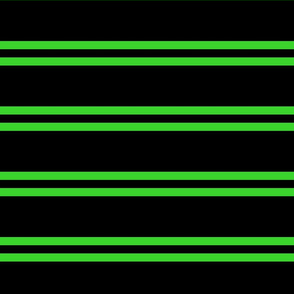 Stripes - Horizontal - Mid Green (#3AD42D) double 0.5 inch stripes with Black (#000000) 2.5 inch stripes