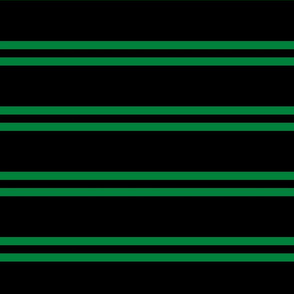 Stripes - Horizontal - Dark Green (#00813C) double 0.5 inch stripes with Black (#000000) 2.5 inch stripes