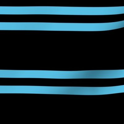 Stripes - Horizontal - Pale Blue (#57BEE4) double 0.5 inch stripes with Black (#000000) 2.5 inch stripes