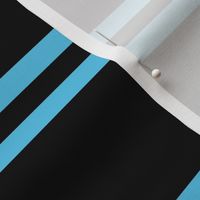 Stripes - Horizontal - Pale Blue (#57BEE4) double 0.5 inch stripes with Black (#000000) 2.5 inch stripes