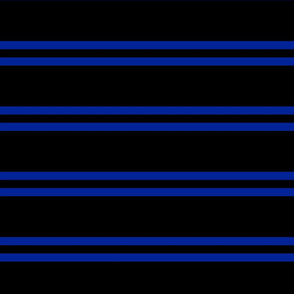 Stripes - Horizontal - Dark Blue (#002398) double 0.5 inch stripes with Black (#000000) 2.5 inch stripes