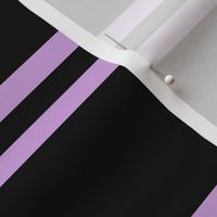 Stripes - Horizontal - Pale Purple (#CB9FD9) double 0.5 inch stripes with Black (#000000) 2.5 inch stripes