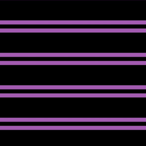 Stripes - Horizontal - Light Purple (#A25BB1) double 0.5 inch stripes with Black (#000000) 2.5 inch stripes