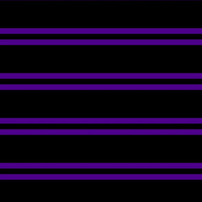 Stripes - Horizontal - Dark Purple (#4D008A) double 0.5 inch stripes with Black (#000000) 2.5 inch stripes