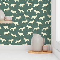 French Bulldog in Hunter Green