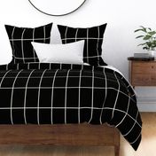 Elongated Black and Ivory Grid