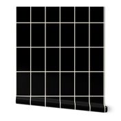 Elongated Black and Ivory Grid