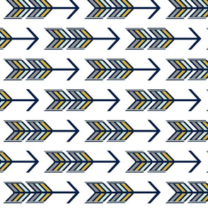 Arrow Multi Navy and Gold