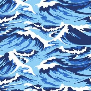 Ocean Waves Blue