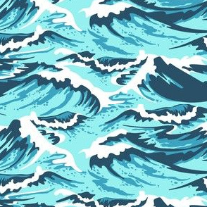 Ocean Waves - Teal