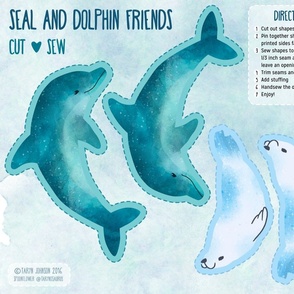 Cut-&-Sew Dolphin and Seal Friends