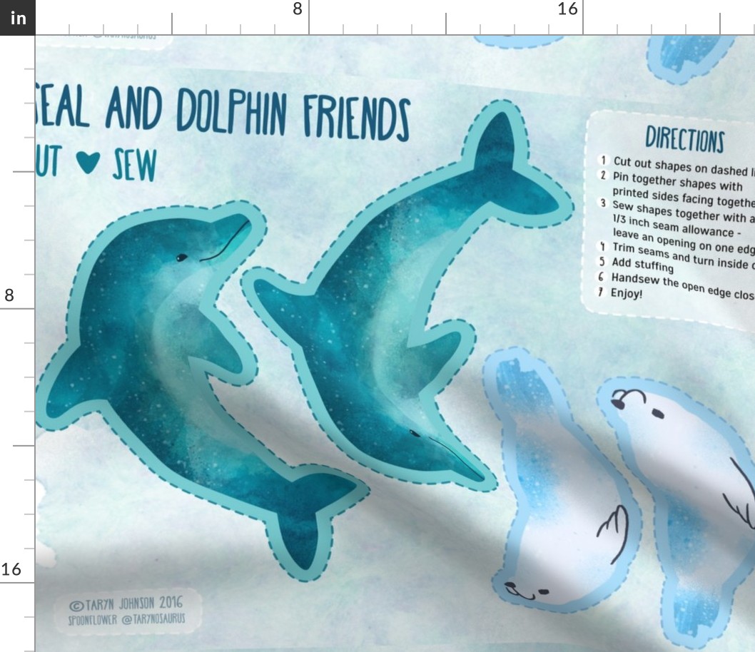 Cut-&-Sew Dolphin and Seal Friends