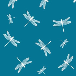 Dancing Dragonflies Dusky Teal