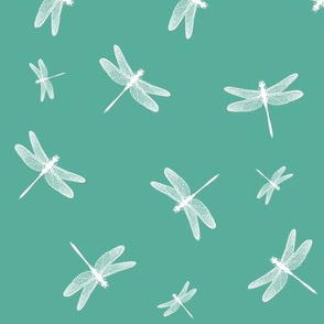 Dancing Dragonflies Seafoam