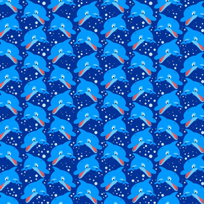 Leaping Dolphins Dark Blue by Cheerful Madness!!