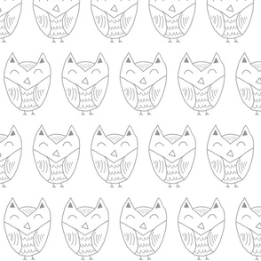 Grey Owl - Hand drawn owl