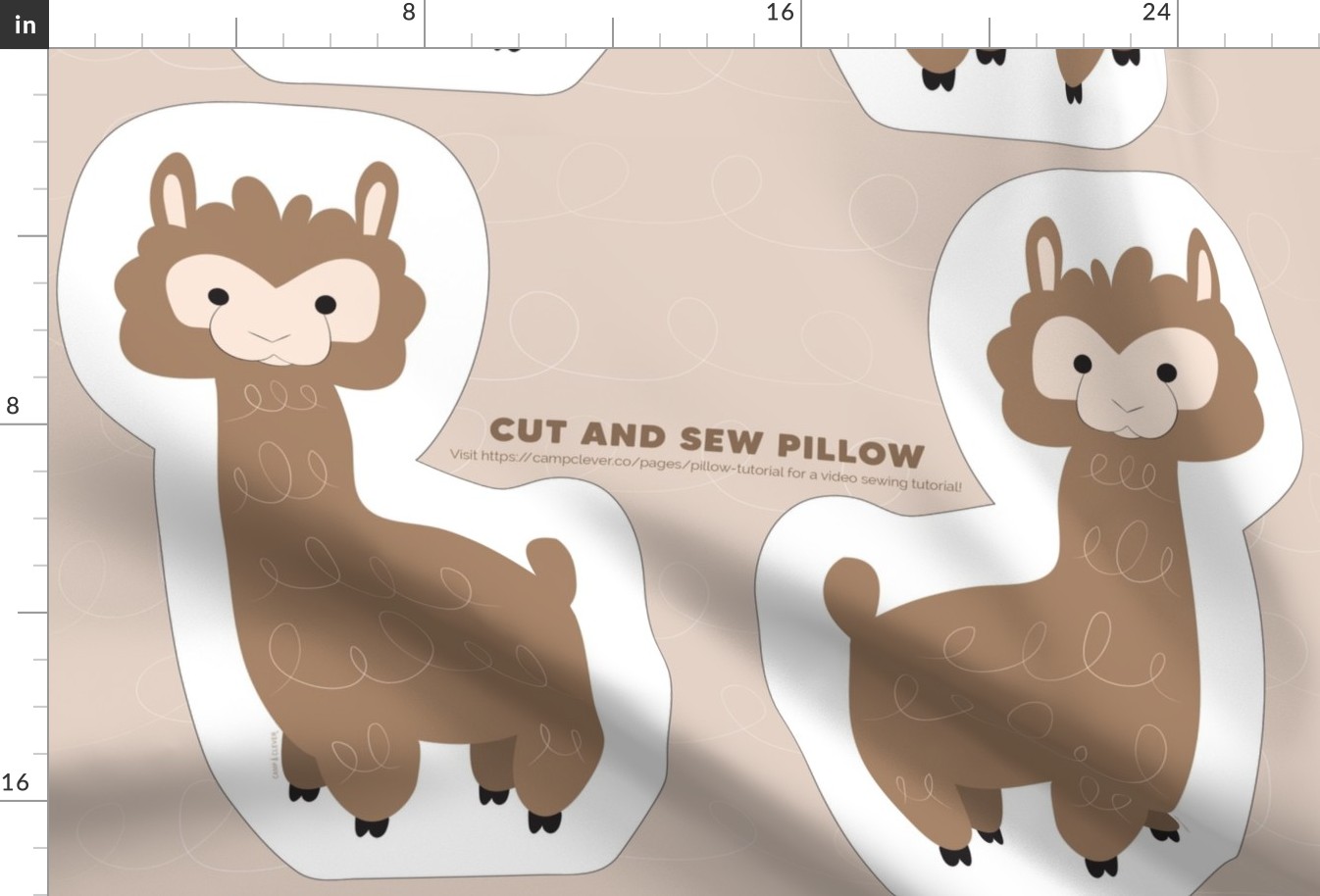 alpaca cut and sew fat quarter pillow