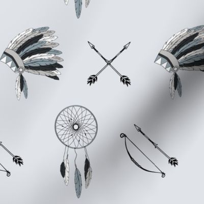 dreamcatcher headdress // grey