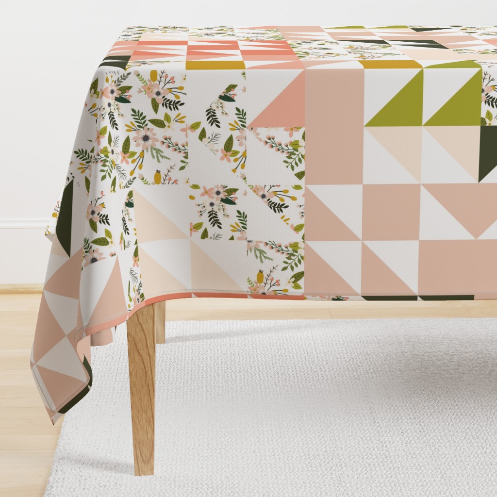 Blush Sprigs and Blooms Puzzle Wholecloth