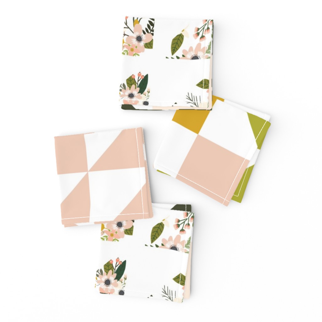 Blush Sprigs and Blooms Puzzle Wholecloth