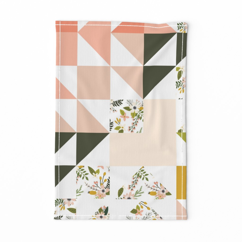 Blush Sprigs and Blooms Puzzle Wholecloth