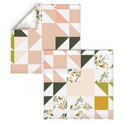 Blush Sprigs and Blooms Puzzle Wholecloth