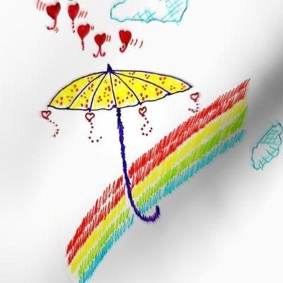 Heart Umbrellas Rainbows all about