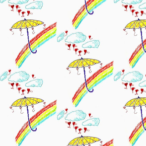 Heart Umbrellas Rainbows all about