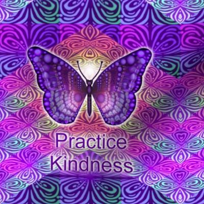 Purple Butterfly Practice Kindness