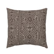 African Mud cloth mudcloth beige on brown