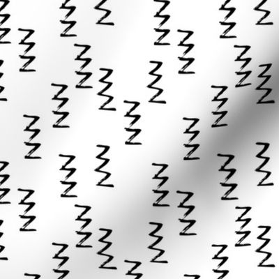 Geometric raw zigzig thunder lightning thunderbolt memphis style modern abstract brush strokes black and white