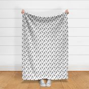 Geometric abstract triangle tree elements modern scaninavian style gender neutral print black and white