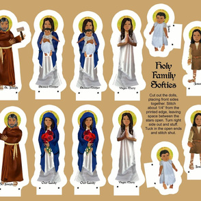 Holy Family cut and sew softies 27 x 18 inches