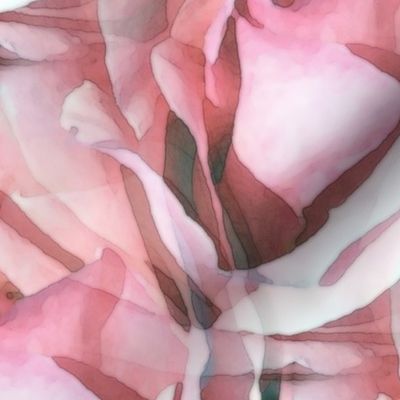 Art nouveau pink rose