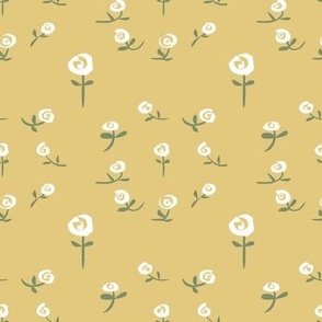 Simple Floral Romantic Dance of the Roses in Goldenrod Yellow