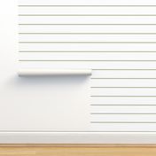 Simple Sage Green Horizontal Thin Stripes on Light Background, Green Pin Stripes