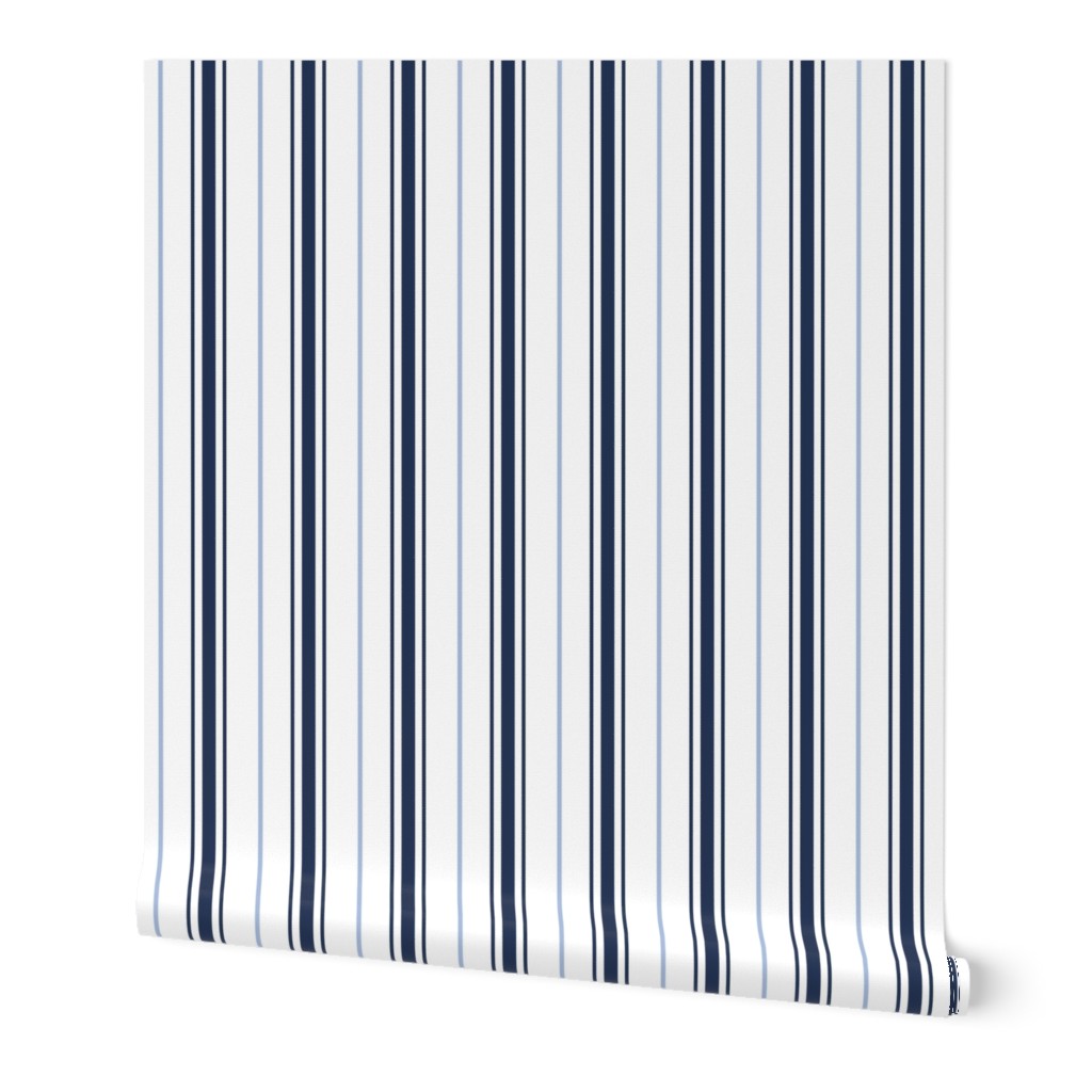 Blue Stripe Navy Stripe Carolina Blue Stripe Preppy Ticking