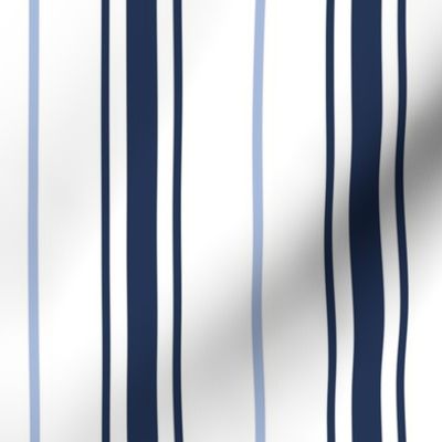 Blue Stripe Navy Stripe Carolina Blue Stripe Preppy Ticking
