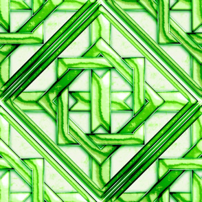 Marble Quilt Green Diagonal 18"
