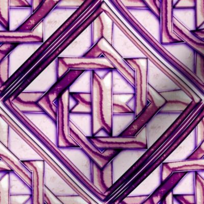 Marble Quilt Purple Diagonal