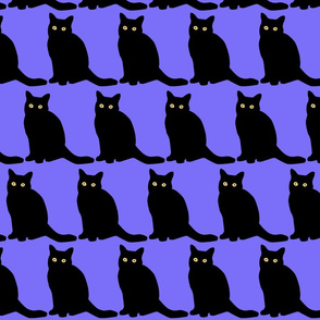 Black Cat on Purple