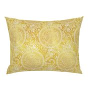 Medallion Pattern in Mustard and Cream