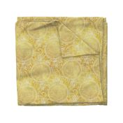 Medallion Pattern in Mustard and Cream