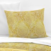 Medallion Pattern in Mustard and Cream