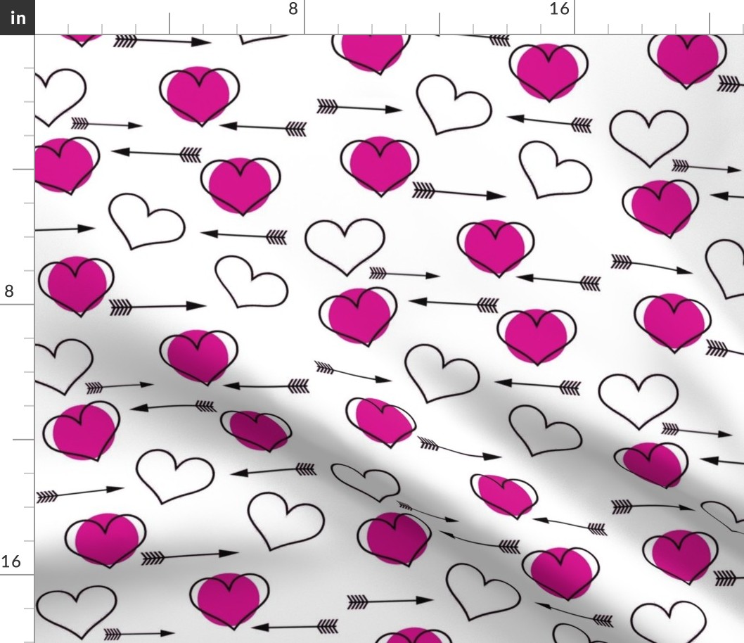 Pink White Hearts N' Arrows