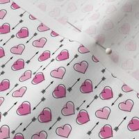Small Scale Pink on Pink Hearts N' Arrows