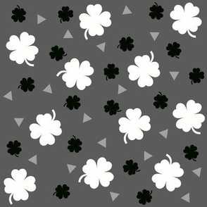 Monochrome geometric shamrock for st patricks day